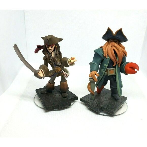 Disney Infinity Jack Sparrow & Davey Jones Game Pieces Pirates of the Caribbean - Picture 1 of 7
